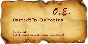 Osztián Eufrozina névjegykártya